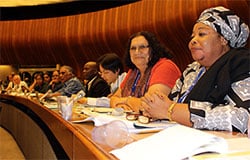 Juliana Afari Brown and Myrtle Witbooi at a session