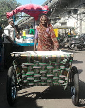 Informal worker with cart