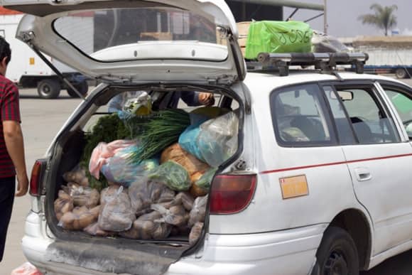 vendor's private vehicle