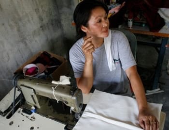 sewing garment worker