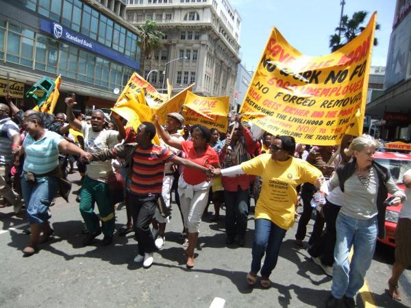 street vendors protest