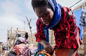 A laundress in Dakar