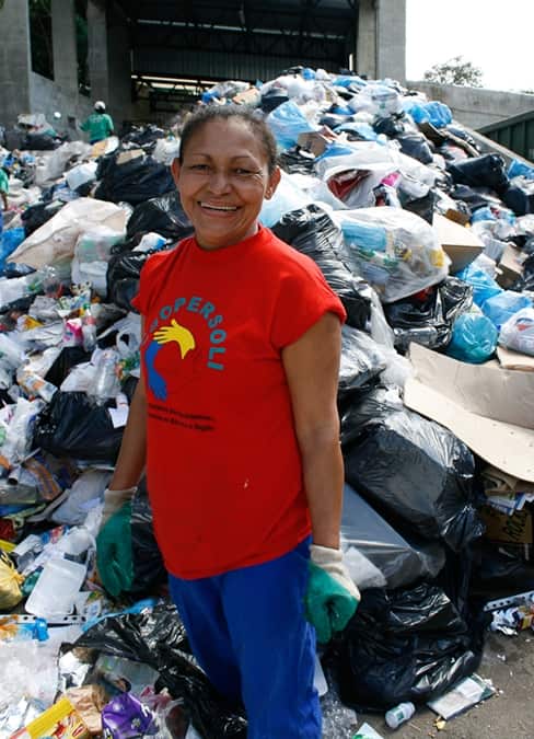 woman waste picker