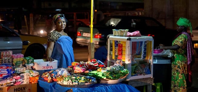 Accra street vendor 