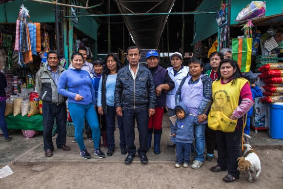 Street vendors in Lima, Peru