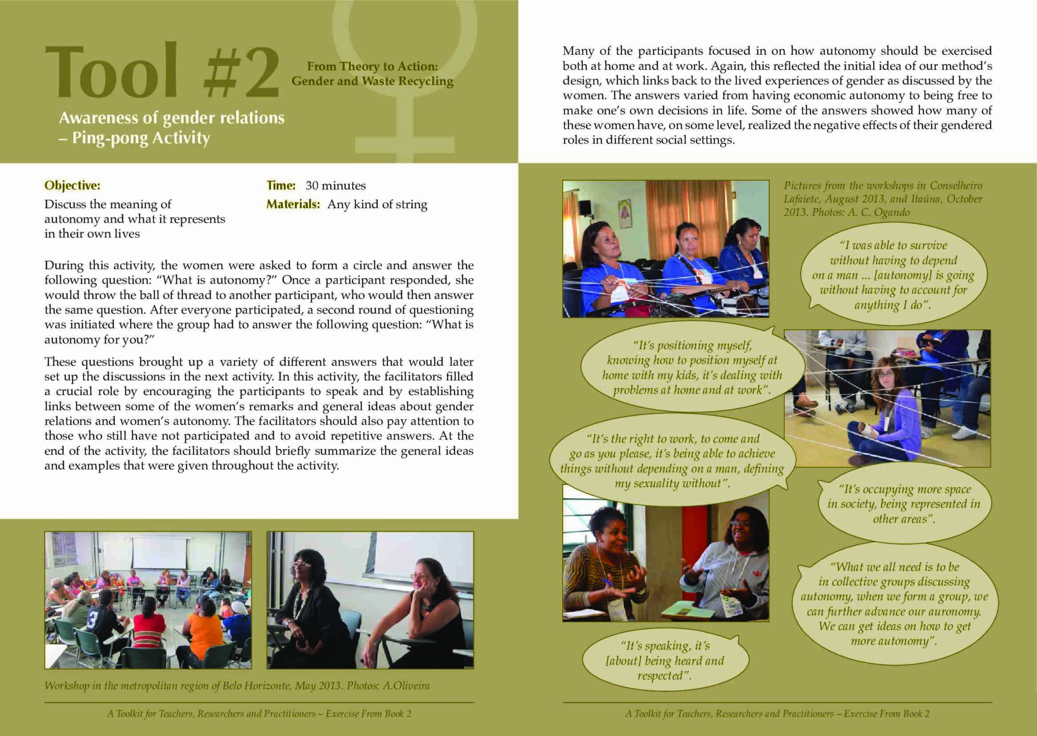 Gender and Waste Recycling Toolkit: Exercise 2 - Awareness of Gender ...