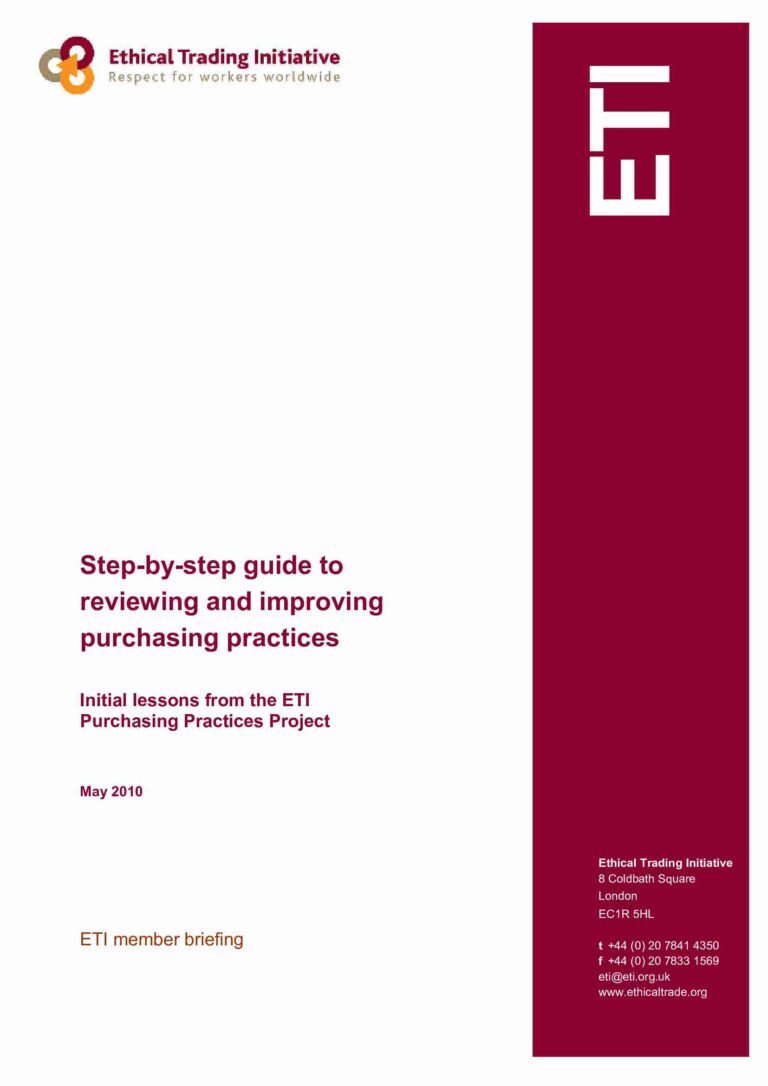 Step-by-step guide to reviewing and improving purchasing practices - WIEGO