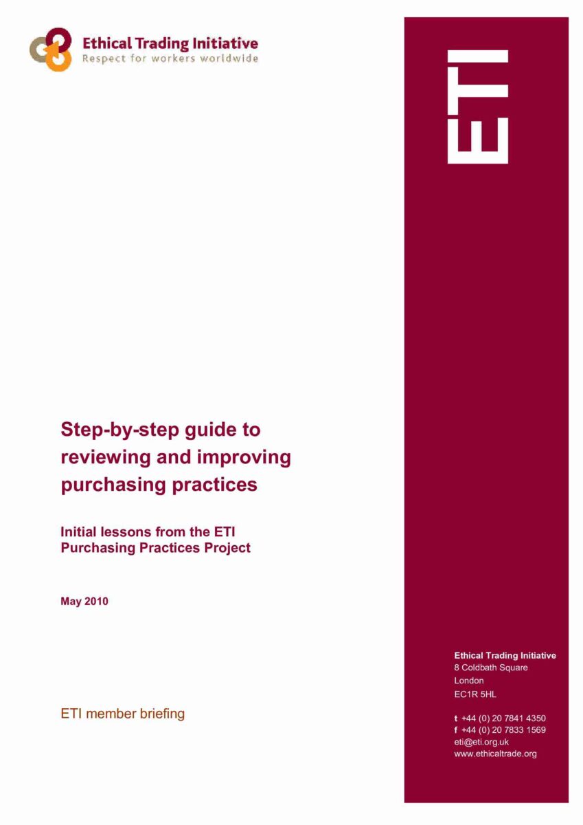 Step-by-step guide to reviewing and improving purchasing practices - WIEGO