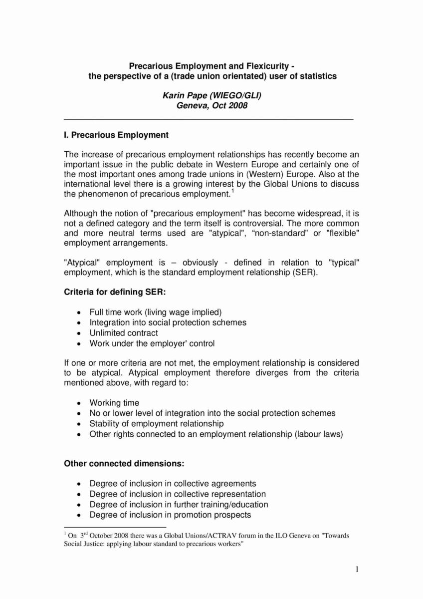Precarious Employment and Flexicurity - the perspective of a (trade ...