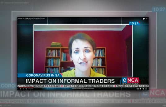 TV interview on COVID-19 impacts on informal workers in South Africa video thumbnail